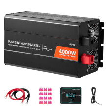 Conversor de Corrente Contínua 12 V em Corrente Alternada 230 V-Duoku-Inversor Sinusoidal 4000 W-Painel LCD-Controle Remoto Com Fio