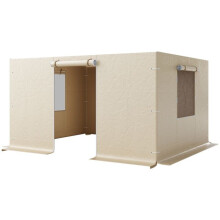 Paredes Laterais para Capa de Gazebo Inverno-Duoku-3,1x3,6 m-Cobertura Todas as Estações com Janelas em Malha-Material PE
