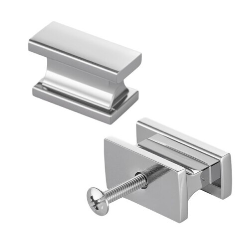 Botones de mueble - DUOKU - Modelo 2891 - Rectangular - Aleación de zinc - Acabado cromado