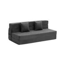 3-in-1 Opklapbed - DUOKU - Donkergrijs - Geheugenfoam - 2 Kussens - 200 kg