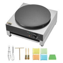 Elektrische Pannekoekenmaker - DUOKU - 16 Inch - 1700 W - RVS - Commerciële