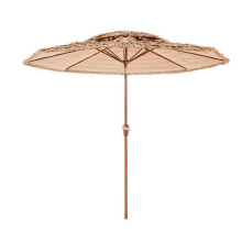 Parasoldak - DUOKU - Kantelbare Tiki - 2,7 m - Waterdicht - Zonbestendig - Beige