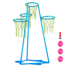 Canasta de Baloncesto para Niños - DUOKU - JYG-33805 - 4 Alturas Ajustables - Portátil - Azul