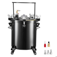 Serbatoio per Vernice a Pressione 40 L-Duoku-Pressione Massima 0,55 MPa-con Raccordi Rapidi-Nero
