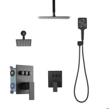 Douchekraangroep - DUOKU - FS10280-MB-G - Mat Zwart - Regenhoofddouche 30,5 cm - 4-in-1
