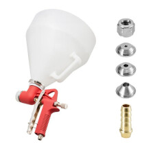 Pistola de Pintura Pneumática - DUOKU - B002-A - 3 Bicos Intercambiáveis - Tremonha 4,5 L - Débito 4800 ml/min