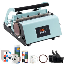 Heißpresse für Tassen 32,5-89 cL-Duoku-Grün-Tassenpressmaschine zum Drucken mit einem Durchmesser von 75-87 mm-Sublimationsmaschine