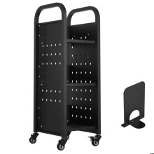 Kirjahyllykärry - DUOKU - HXTC-3LX - Kantavuus 100 kg - 3 hyllyä - Metalli