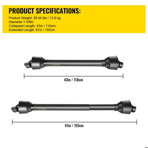 Krachtafnemer-Doeku-Robust 1-3/8" x 6 Groeven-Ronde Einde T4 1
