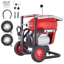 Machine de Nettoyage de Drain 120FT x 6/5 Pouces-Duoku-Tarière Electrique D'égout 1100W à Alimentation Manuelle-avec 6 Coupeurs