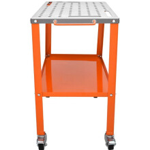 Schweißtisch - DUOKU - 36" x 18" - Kohlenstoffstahl - Tragfähigkeit 544 kg - Tragbare Werkbank mit Rollen