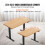 Bureau Frame - DUOKU - Verstelbaar - Ergonomisch - Zwart - Belasting 80 kg 4