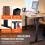 Bureau Frame - DUOKU - Verstelbaar - Ergonomisch - Zwart - Belasting 80 kg 3