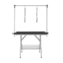 Mesa de Higiene para Animais de Estimação-Duoku-117 cm-com Dois Braços e Grampo-Dobrável para Cães de Tamanho Médio e Pequeno