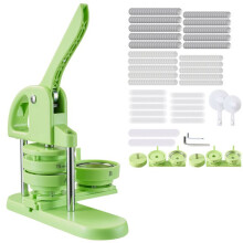 Máquina de Insignias 2-en-1-Duoku-58/75 mm-Prensa de Pines con 200 kits de Consumibles-Verde