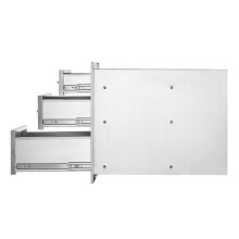 Außenschubladen-Duoku-14"L x 20,3"H x 23"T-Dreifacher Zugang-Eingebauter Einbau-Edelstahlkonstruktion
