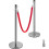Einziehbare Poller - DUOKU - Set mit 4 - Edelstahl - Rote Samtcorde - 96 cm 1