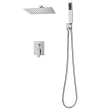 Douchekraan set - DUOKU - BF12-321G - Vierkante handdouche 305 mm - Handdouche 1,8 m - Hoge druk chroom