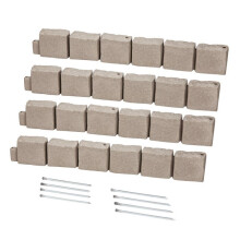 Borda de Jardim Aparência Pedra-Duoku-1190x100x155 mm-Borda de Grama Realista-Design Modular-Formato Tijolo
