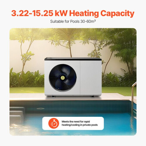 Wärmepumpe - DUOKU - VBPYCE-150 - 3,22-15,25 kW - Variable Frequenz - Für Pools 30-60 m³ 2