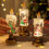 Christmas Snow Globe Lamp Dynamic Snow Effect LED Lights-Black 5
