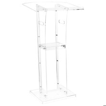 Conferentietafel 109 cm-Duoku-Podium op Voet in Acrylaat-Lutrin voor Presentatie-met Grote Lezervlak