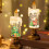 Christmas Snow Globe Lamp Dynamic Snow Effect LED Lights-Black 4