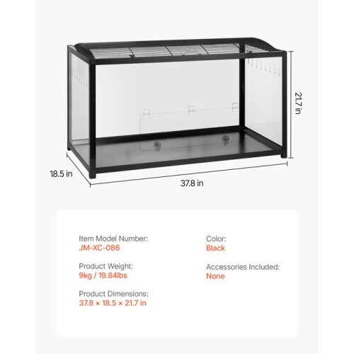 Gaiola para Hamster-Duoku-Visão Transparente a 360-Espaçosa 37,8 x 18,5 x 21,7 Polegadas-Gaiola Ventilada para Pequenos Animais 1