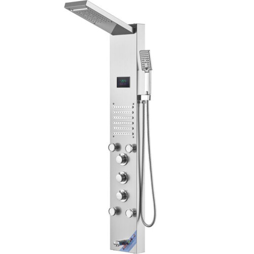 Duschpaneelsystem - DUOKU - 8004FL - 6 Duschmodi - 5 Massagejets - Inklusive LED