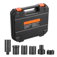 Dopsleutelset Duoku voor moeren van spindel - 1/2 inch aandrijving - Set van 6 dopsleutels voor asnaafmoeren