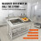 Wasmachine - DUOKU - 1 Compartiment - RVS - 39,4 x 19,1 x 37,4 in - Grijs 6
