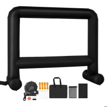 Tela de Projeção Inflável - DUOKU - 488 cm - Tecido 600D Lavável - Formato 16:9 - Saco de Transporte Incluso
