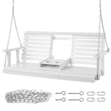 Balanceo de Jardín - DUOKU - YQ-117C - Madera de Cedro - Cadenas de Acero - Blanco
