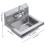 Pia comercial - DUOKU - HS-17-SP - Aço inoxidável - 17x12.8 polegadas - Montagem na parede 2