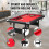 Table de billard - DUOKU - VP69 - Portable - Pliable - Rouge et Noir 4