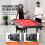 Table de billard - DUOKU - VP69 - Portable - Pliable - Rouge et Noir 3