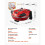 Pizzaoven - DUOKU - Model QL36WT - 1200 W - 5 Temperatuurinstellingen - Rood 2