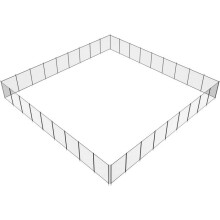 Verplaatsbare beveiligingsafsluiting - DUOKU - 4 x 108 ft - Eenvoudige installatie - Zwart - Aluminium en PVC