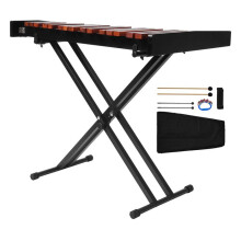 Xylofoon 37 Noten-Duoku-Houtpercussie-instrument met Verstelbare Steun-4 Mallets-Transporttas