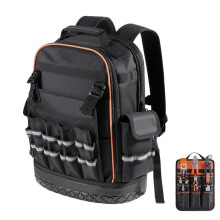 Mochila de Ferramentas - DUOKU - Modelo ZL-GJD-0312 - Carga 31,75 kg - 64 Bolsos - Compartimento para PC