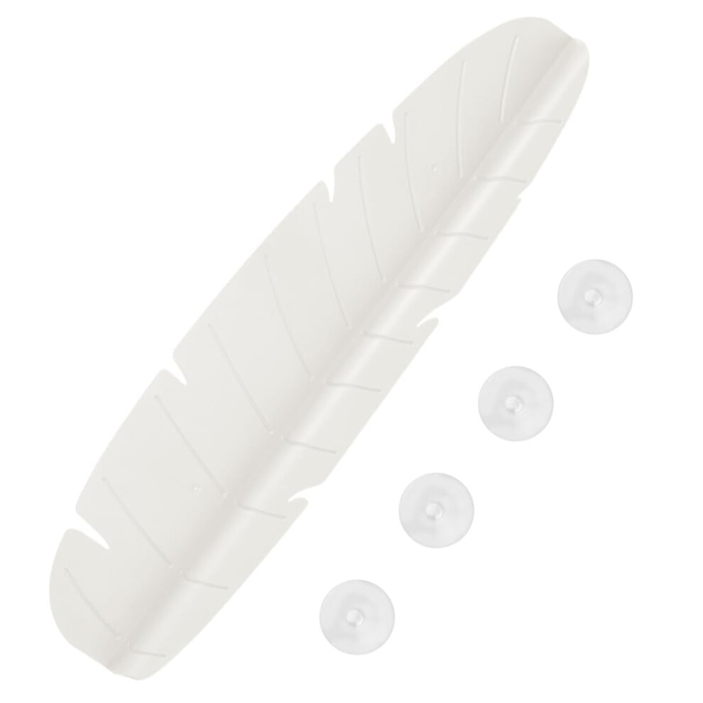 Silicone Sink Splash Guard With Flexible Fit, Reusable Kitchen And Bathroom Water Barrier, White 9426802858686