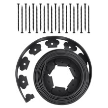 Bordura da Giardino in Plastica-Duoku-6 m x 5 cm-con 120 Picchetti-Installazione Facile-Flessibile e Resistente agli UV