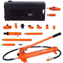 Hydraulikzylinder - DUOKU - 12 Tonnen - Tragbares Set mit Pumpe - Schlauch 1,4 m - Aufbewahrungstasche