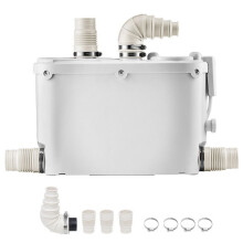 Pompa di Macerazione 500 W-Duoku-Sistema di Sollevamento-con 4 Ingressi-Flusso 110 L/min-Altezza di Espulsione 8 m