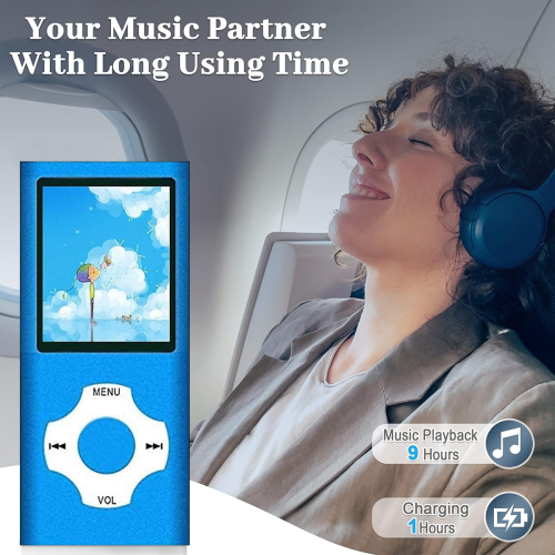 Reprodutor de música MP3 digital com tela LCD de 1,82 polegadas, design clássico e fino com controle de volume independente e qualidade de som 2
