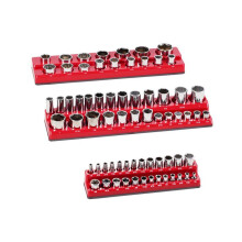 Conjunto de Organizadores de Soquetes Magnéticos-Duoku-3 Peças-1/4'', 3/8'', 1/2'' SAE-Pode Conter Até 68 Peças