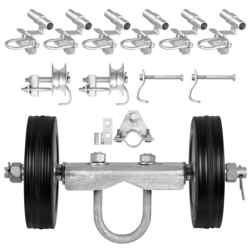 Kit de portão deslizante - DUOKU - GKIT6 - 6 polegadas - Capacidade 600 lb - Rodas de borracha SBR