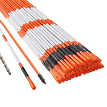 Opritmarkeringen-Duoku-48 inch 100 Stuks-Oranje Fiberglas Palen-met Reflecterende Tape-voor Parkeergelegenheden en Opritten