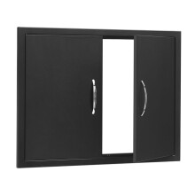 Porta de Acesso para Churrasqueira-Duoku-788x610 mm-Porta Dupla de Cozinha Externa, Porta de Parede com Manoplas Embutidas
