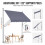 Toldo Retrátil Manual-Duoku-98 x 47 po-com Manivela Manual-Ajuste de Altura de 86 a 122 Polegadas-Para Varanda 5